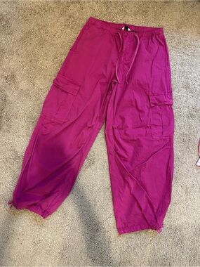 American Eagle Outfitters Bright Pink Casual Pants